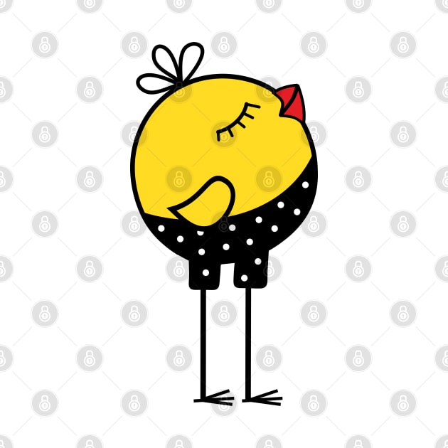 Cute Little Yellow Bird Cartoon Character by RageRabbit