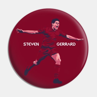 Steven Gerrard In Vector Art Pin