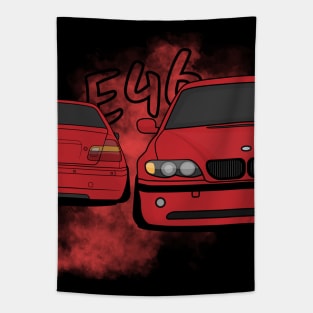 Stanced red e46 Tapestry