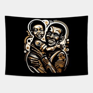 Afrocentric Father And Son Tapestry