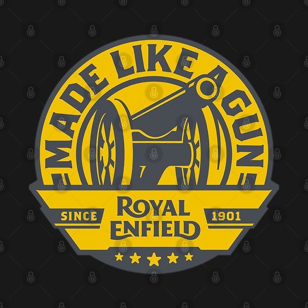 Made Like A Gun Royal Enfield Emblem by funkymonkeytees