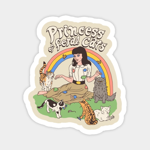 Princess Of Feral Cats Magnet by Hillary White Rabbit