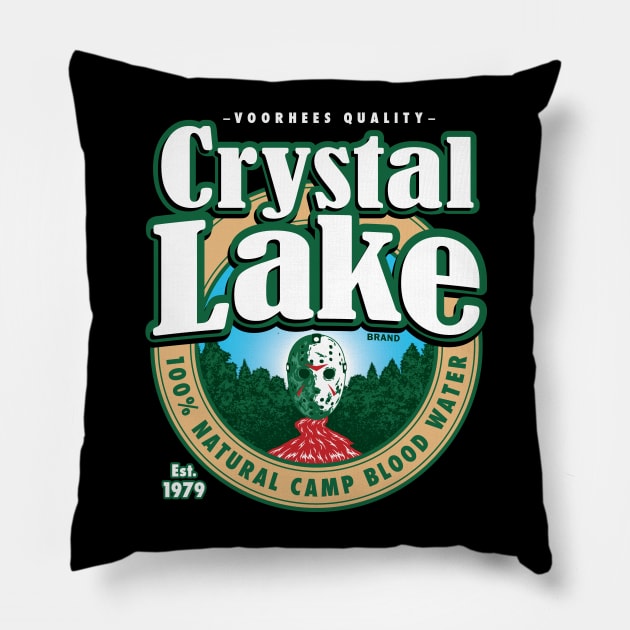 Crystal Lake Water Pillow by mikehandyart