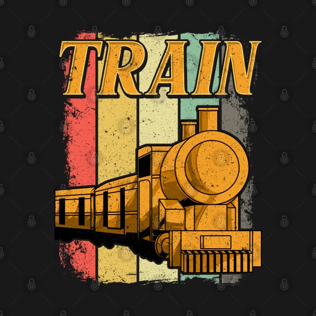 Vintage Train Lovers Gifts Retro Steam Train Novelty Gifts by Proficient Tees