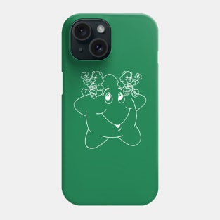 twin care bears sitting on a star Phone Case