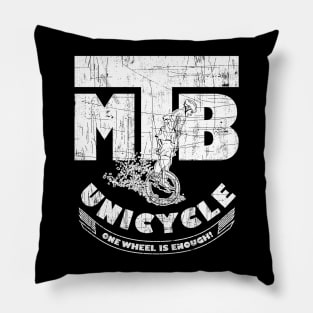 Crazy Mountain-Bike Downhill Unicycle Saying Pillow