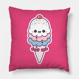 Eat Me Ice Cream Cone Pillow