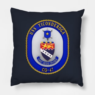 USS Ticonderoga (CG-47) fan art Pillow