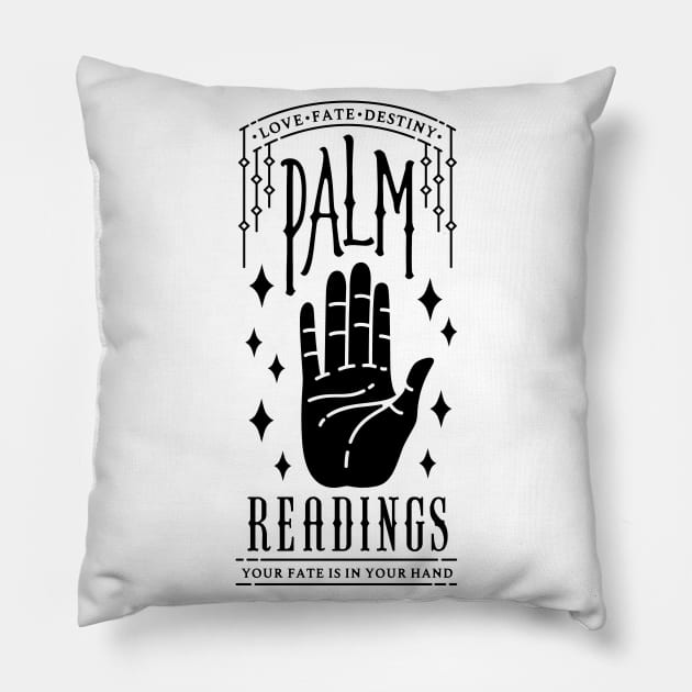 Palm Readings Pillow by innergeekboutique