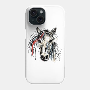 Hand Drawn Horse Portrait Phone Case