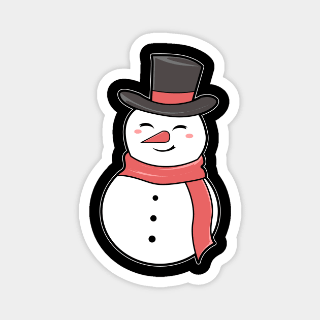 Cute Snowman Magnet by Imutobi