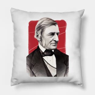 American Essayist Ralph Waldo Emerson illustration Pillow