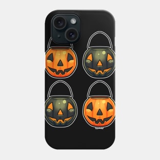 Black and Orange Pumpkin Buckets Phone Case