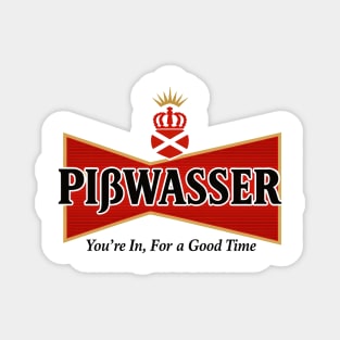 Pißwasser Beer Parody – GTA x Budweiser Style Logo Magnet