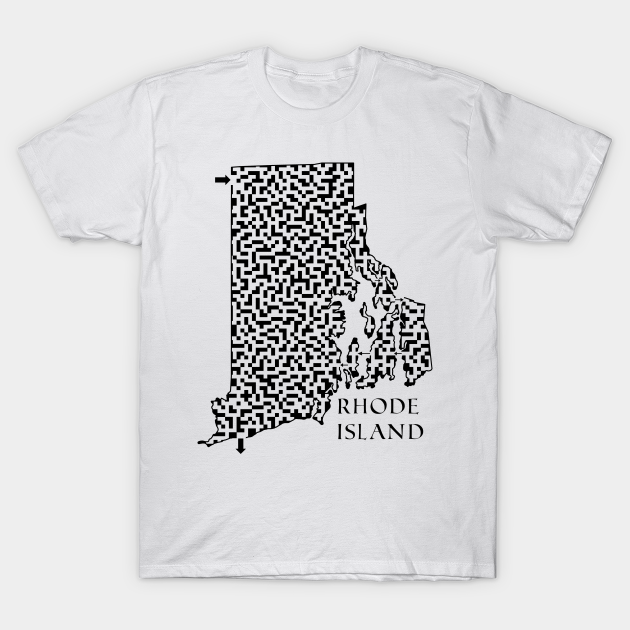 Discover State of Rhode Island Maze - Rhode Island - T-Shirt