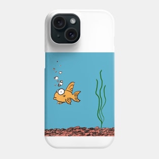 Cartoon Goldfish in Fishbowl Phone Case