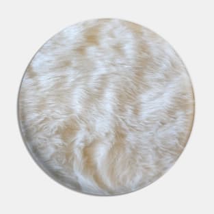 White Fur Print Skin Exotic Animals Texture Pattern Pin