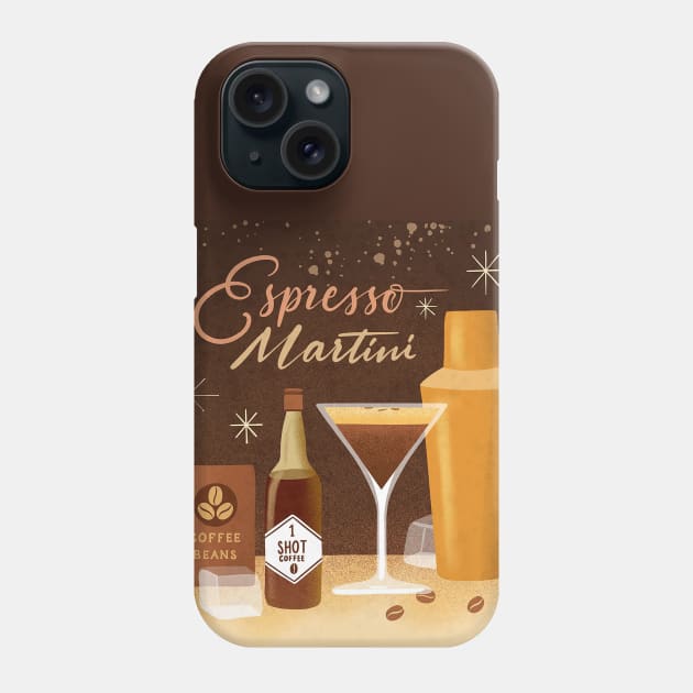 Espresso martini Phone Case by Salty Siren Studios