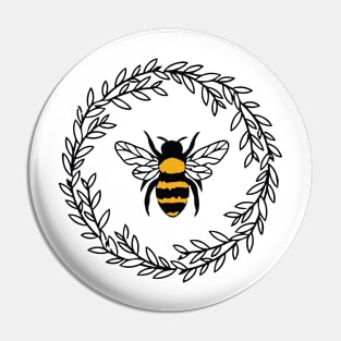 Bee in Wreath Pin