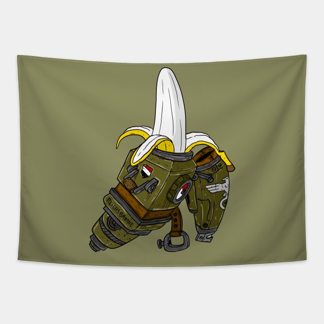 armored reichs banana. Tapestry by JJadx