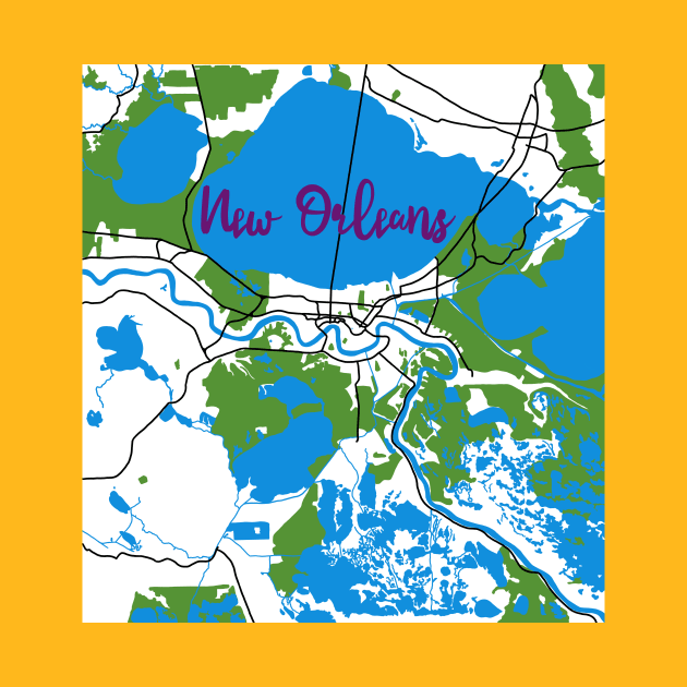 New Orleans Map by CorrieMick