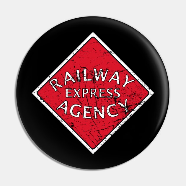 Distressed Railway Express Agency Pin by Railway Tees For All