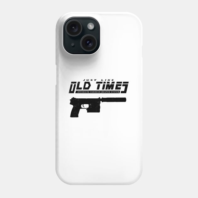 Just Like Old Times - black Phone Case by CCDesign