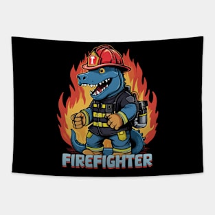 Firesaurus Dinosaur Firefighter Gift Tapestry