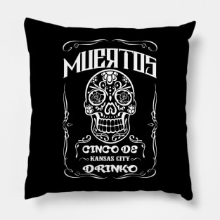 cinco de drinko white Pillow