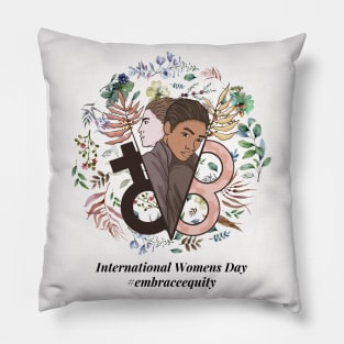 embrace equity international women's day 2023 Pillow