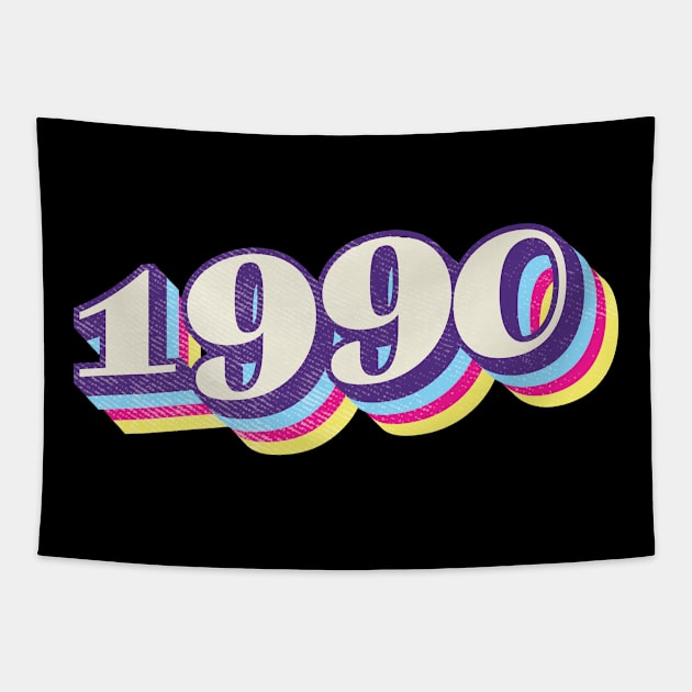 1990 Birthday Year Tapestry by Vin Zzep