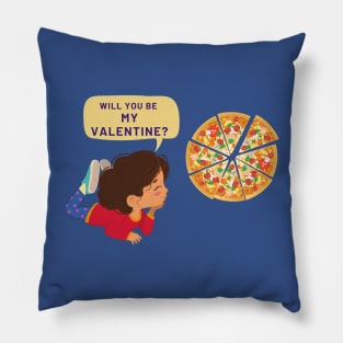 Will You Be My Valentine? Valentines Day Humor, Gift for Singles Pillow