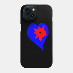 shot on heart Phone Case