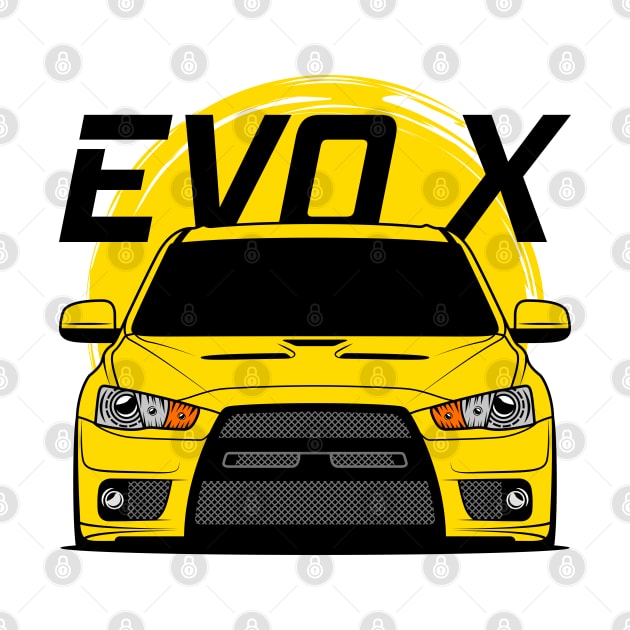 Yellow EVO X by GoldenTuners