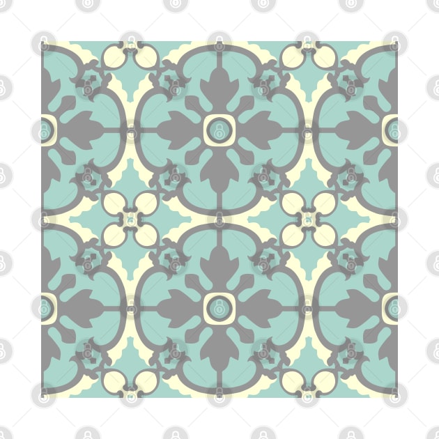 Portuguese tiles pattern. Vintage background. Vector seamless texture by AnaMOMarques