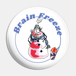 Brain Freeze Slushie Snowman Pin