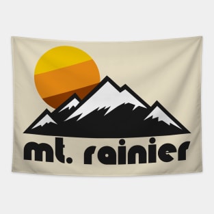 Retro Mt Rainier ))(( Tourist Souvenir Travel Washington Design Tapestry