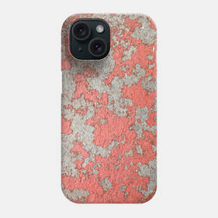 Blue & orange detailed concrete texture on the wall Phone Case