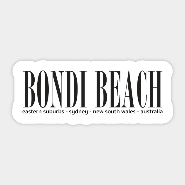 Bondi Beach Address Bondi Beach Sticker Teepublic Uk