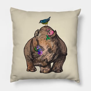 Cute rhino Pillow
