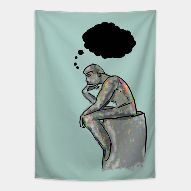 Aphantasia Thinker Tapestry by DavidCentioli