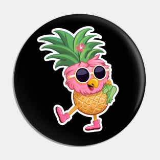 Flamingo and Pineapple: Embrace the Tropical Fusion Pin