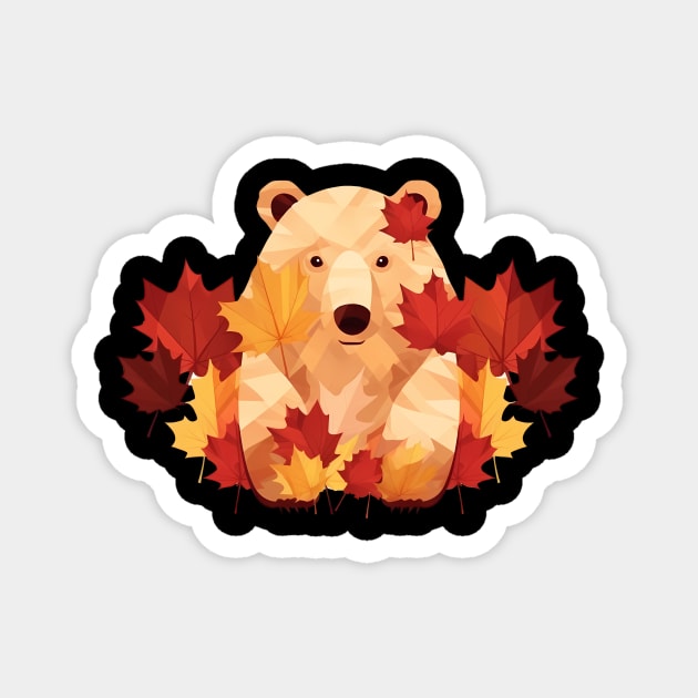 Bear with Maple leafs Canada Magnet by logiamerch