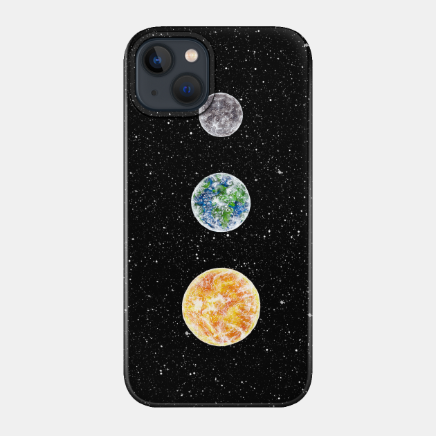 Moon Earth Sun - Earth - Phone Case