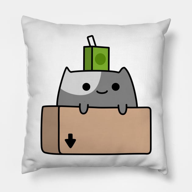 Box Cat Pillow by Robot Dance Battle