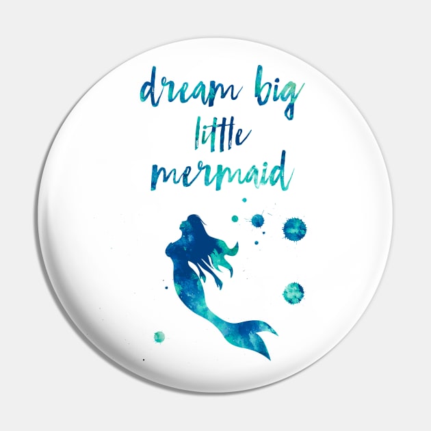 Dream Big Little Mermaid Pin by Miao Miao Design