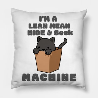 Lean Mean Hide and Seek Kitten Machine Pillow