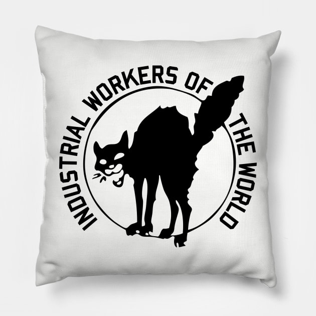 Industrial Workers of the World - Sabo-tabby Pillow by SpaceDogLaika