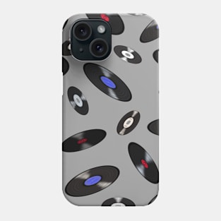 Vinyl Records (Gray Background) Phone Case