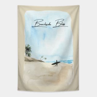 Beachside Bliss watercolor Tapestry